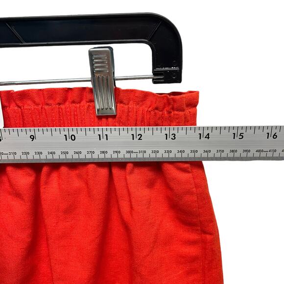 J.CREW Linen Sidewalk Elastic Mini Skirt Red - Picture 7 of 7